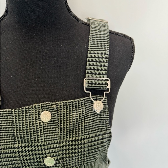 Forever21 Green Cotton Sleeveless Overall Dress with Pockets - Picture 3 of 7